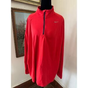 Nike Dri-FIT Element 1/4 Zip Running Pullover Red XL Athletic Top